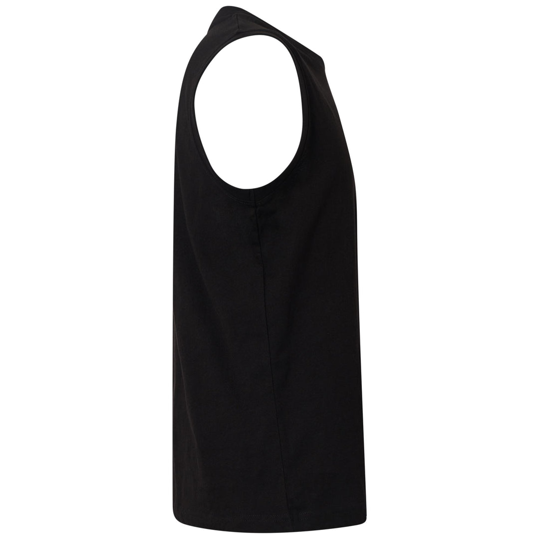 T-shirt sans manches de sport noir pour homme, coupe classique main