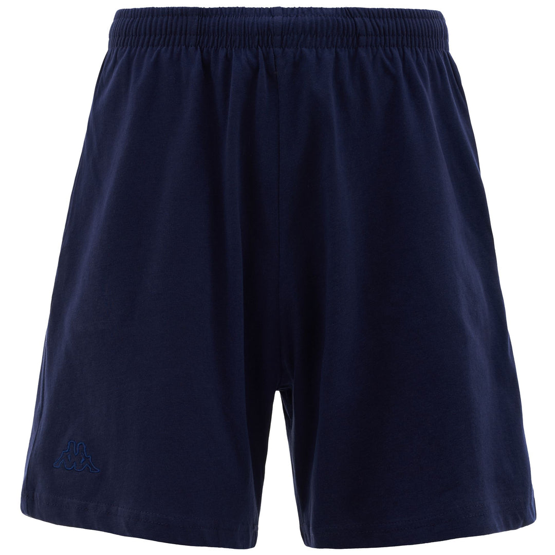 Pantaloncini sportivi da uomo blu a vestibilità regolare in tessuto jersey. main