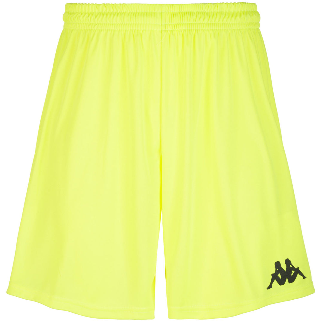 Short d'entraînement de football jaune pour homme, coupe classique, en tissu interlock 01