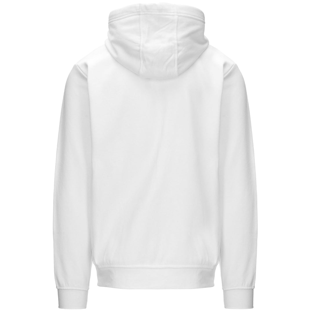 White Men's Regular Fit Hooded Sweatshirt in Brushed Fleece main