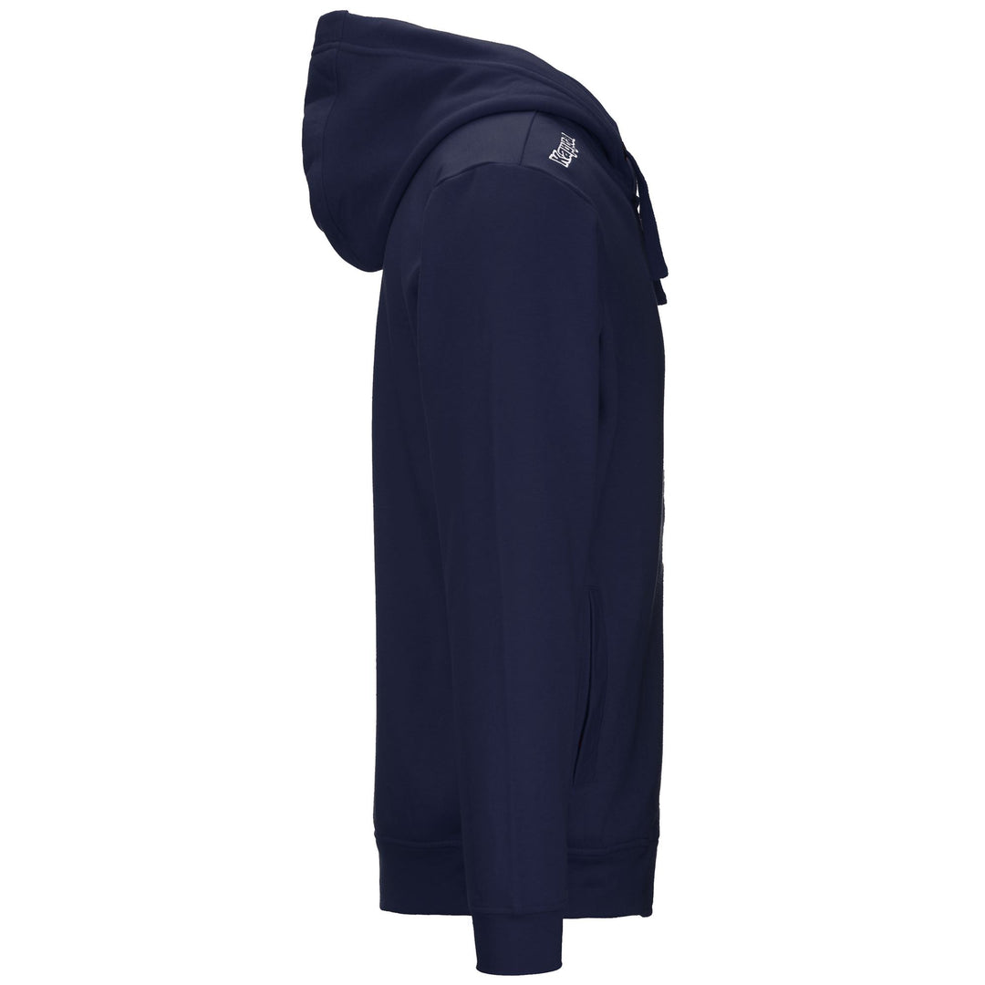 Blue Men's Regular Fit Hooded Fleece Sweatshirt for Training main