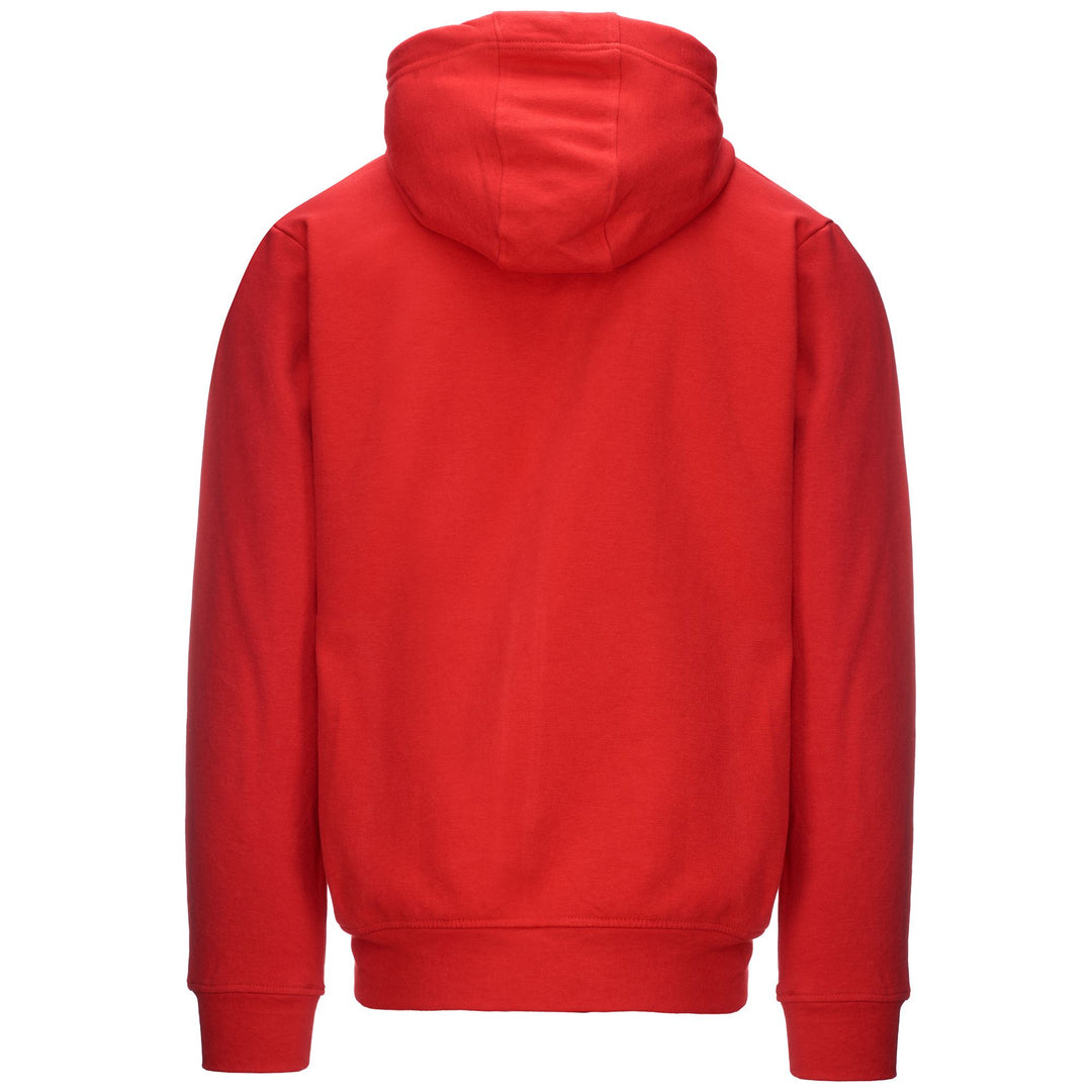 Sweat-shirt à capuche en polaire rouge pour homme, coupe classique, idéal pour l'entraînement main