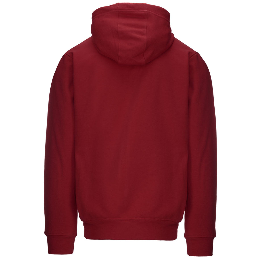 Red Men's Regular Fit Hooded Fleece Sweatshirt for Training main
