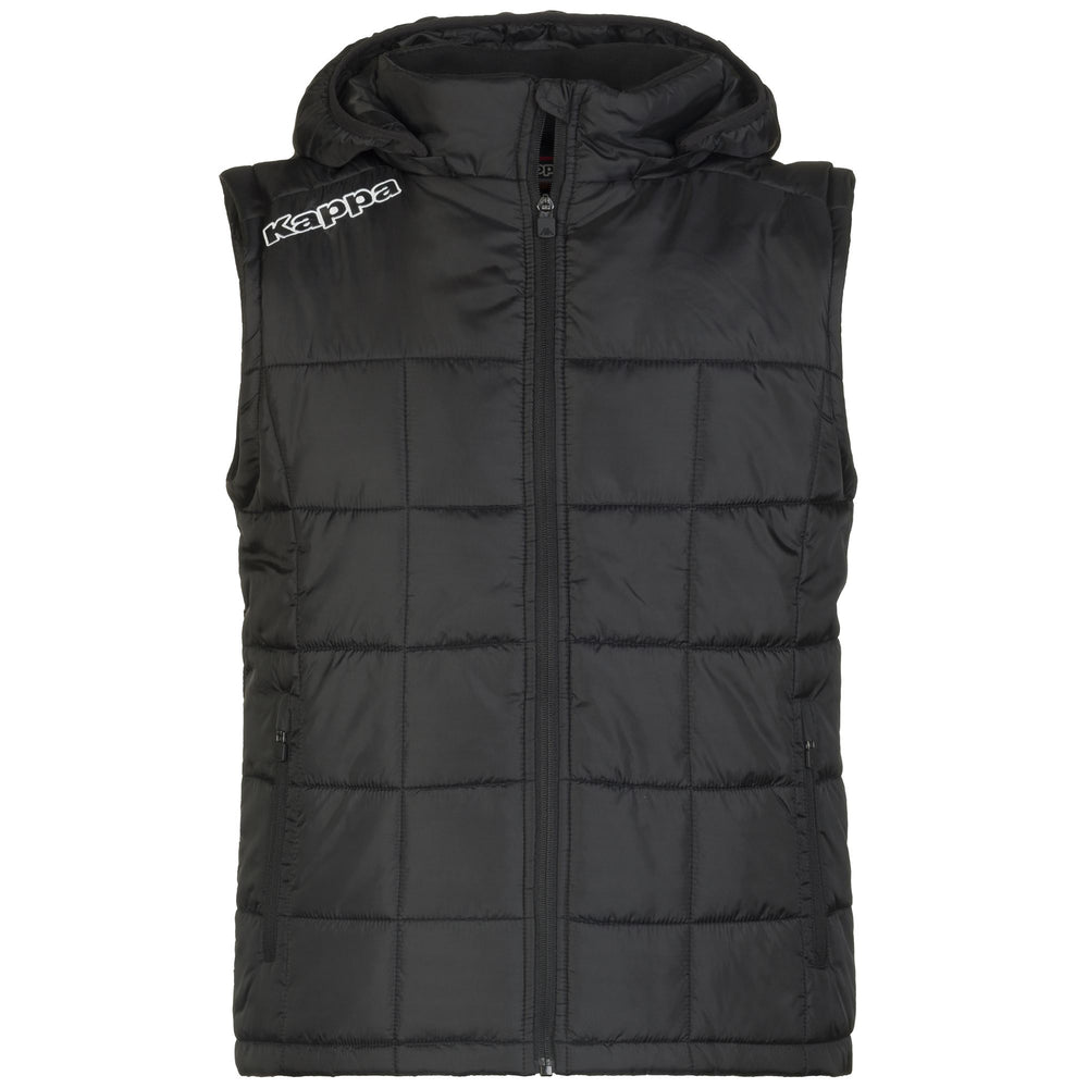 Chaqueta de entrenamiento acolchada de corte regular negra para hombre 02