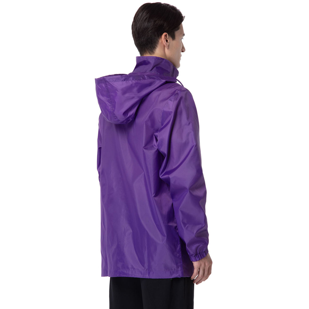 Veste de pluie d'entraînement Violet pour homme, coupe classique main