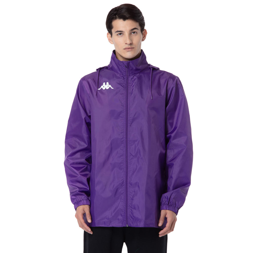 Chaqueta de entrenamiento de fútbol con capucha para hombre color violeta 02