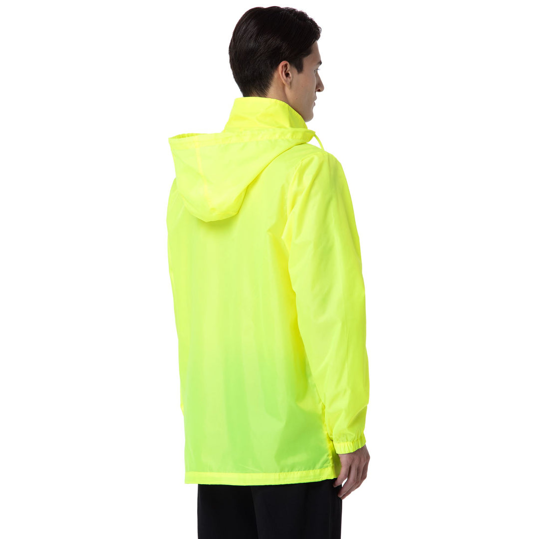 Veste imperméable fonctionnelle mi-longue pour homme, verte main