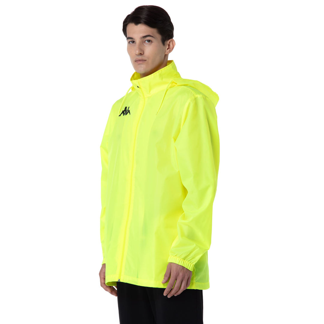 Veste imperméable fonctionnelle mi-longue pour homme, verte main
