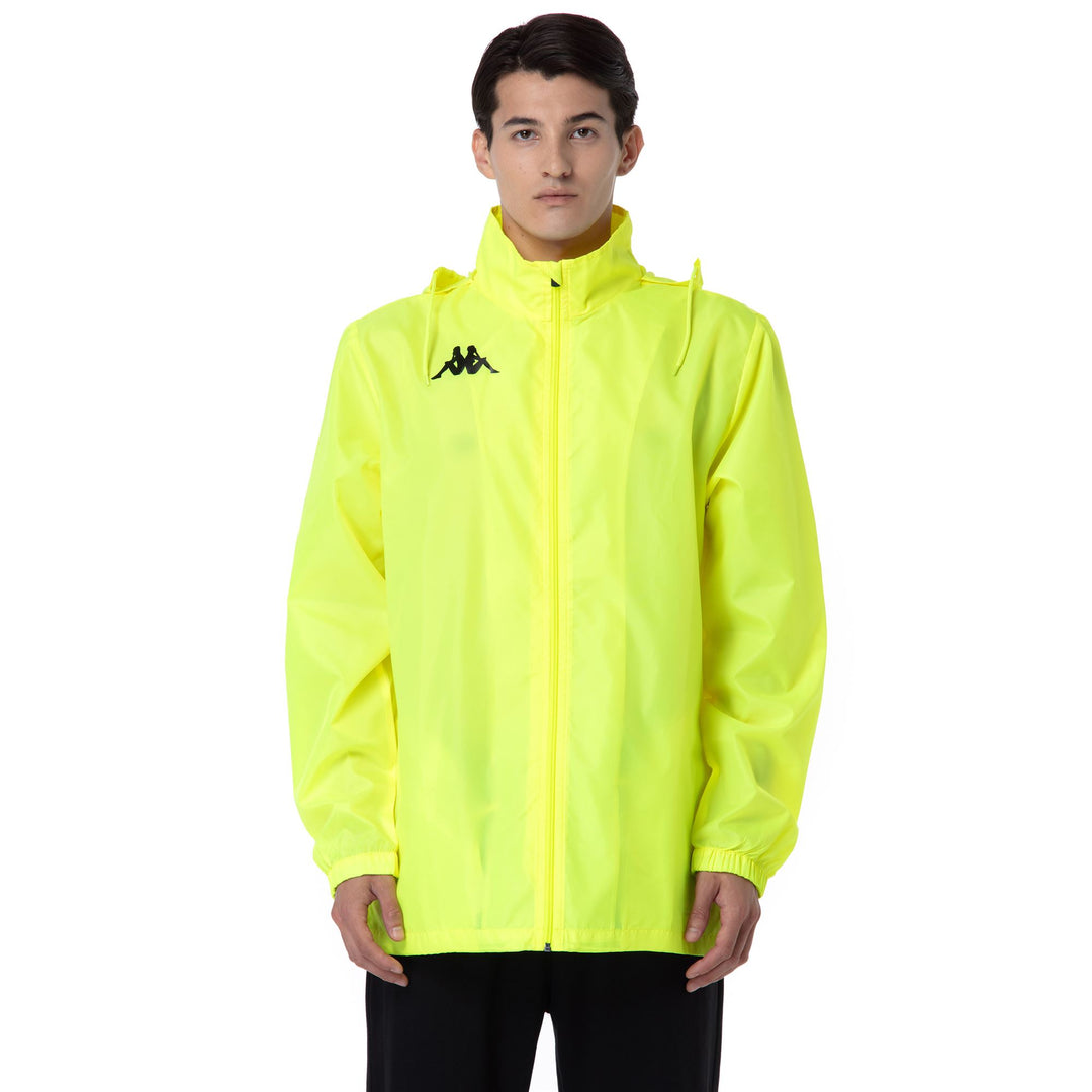 Neon Green Men's Football Rain Jacket. main
