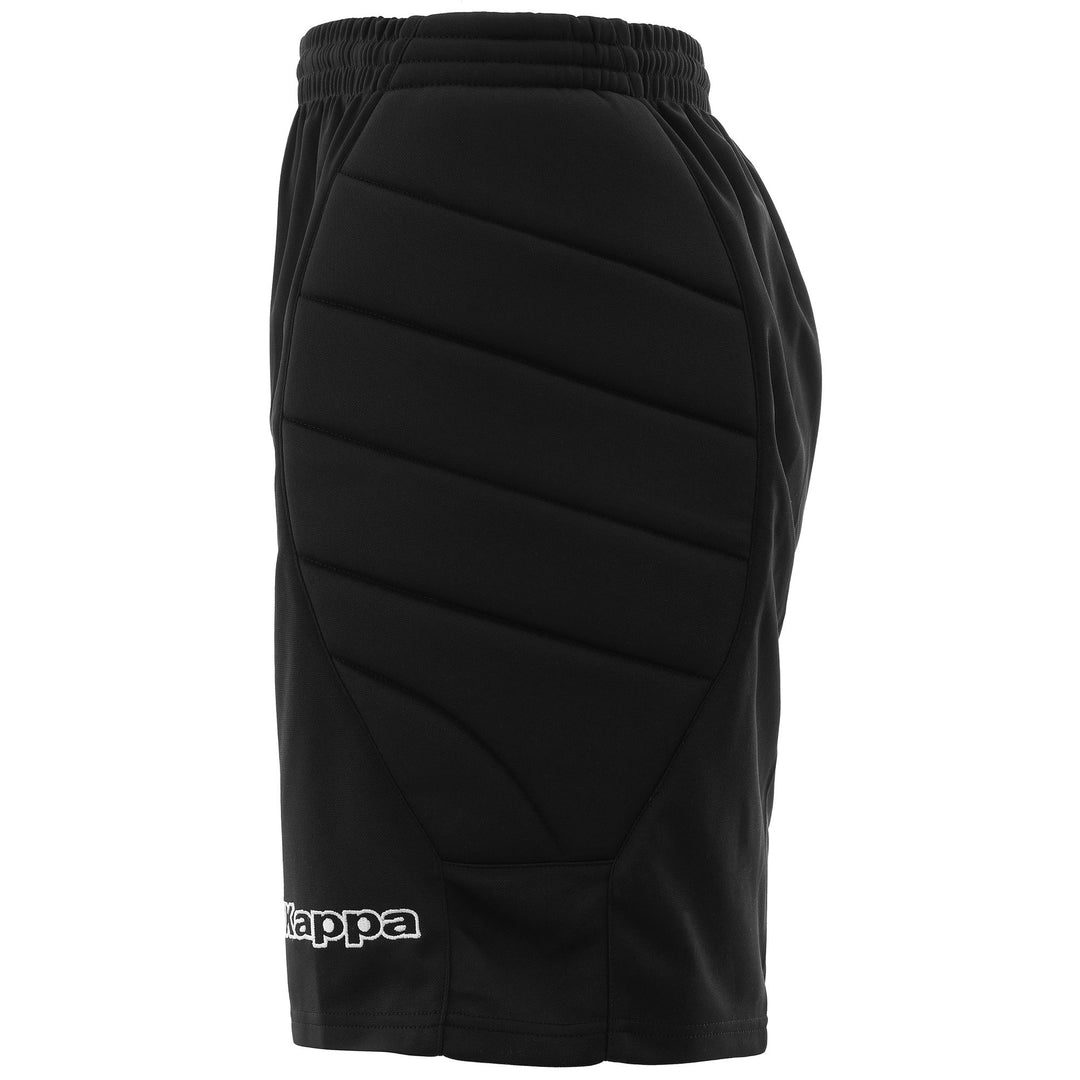 Pantaloncini da portiere da calcio slim fit da uomo neri con pannello imbottito main
