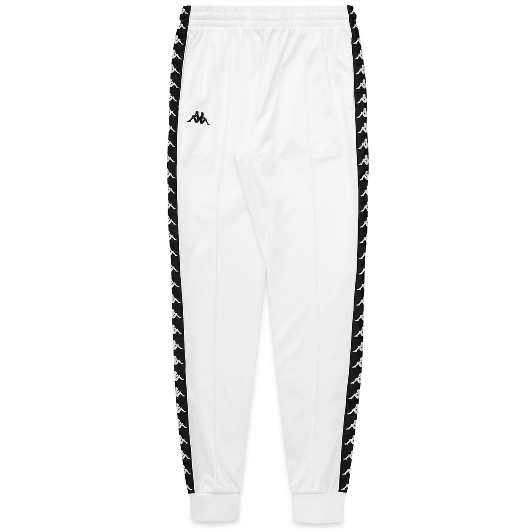 White Men's Slim Fit Sportswear Trousers in Brushed Tricot main