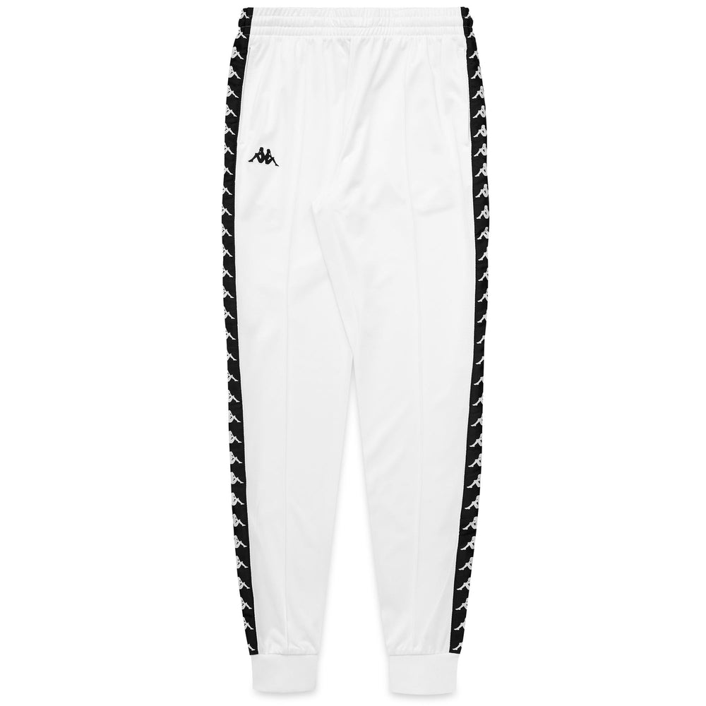 White Men's Slim Fit Sportswear Trousers in Brushed Tricot 02