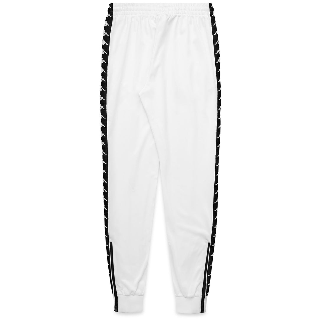 White Men's Slim Fit Sportswear Trousers in Brushed Tricot main