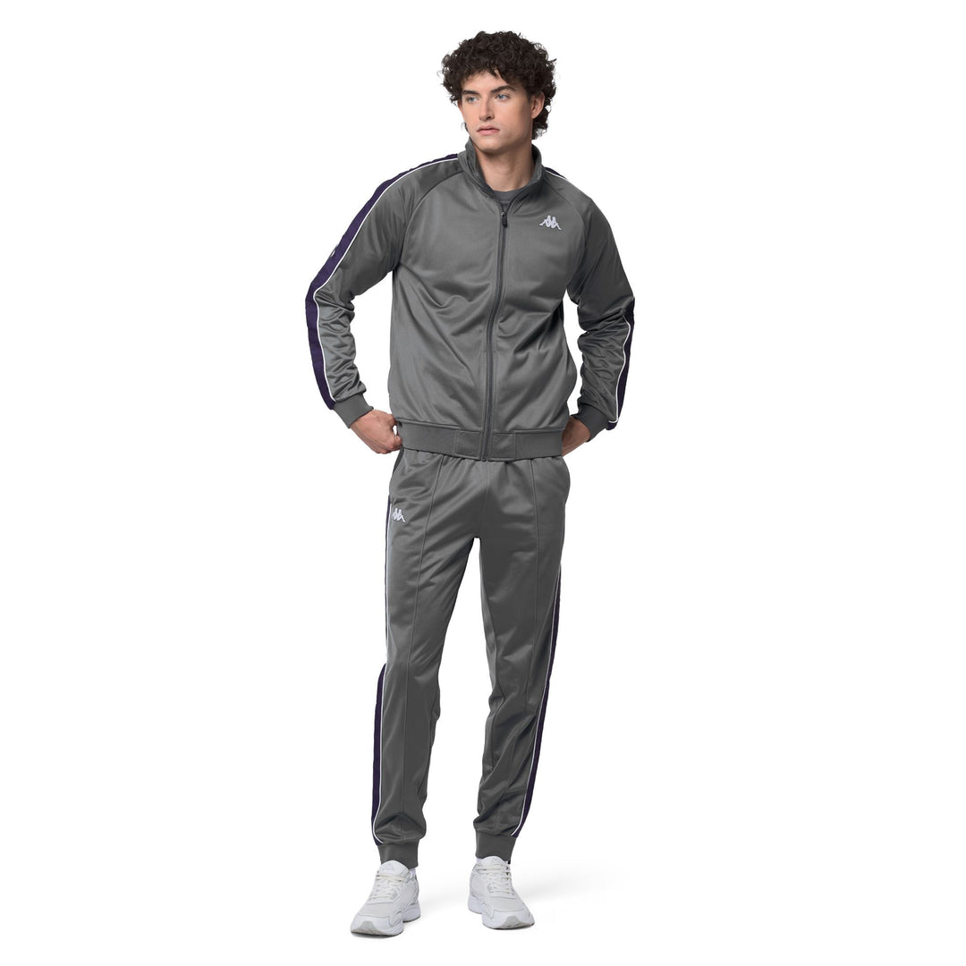 Grey Men's Slim Fit Sportswear Pants in Brushed Tricot main