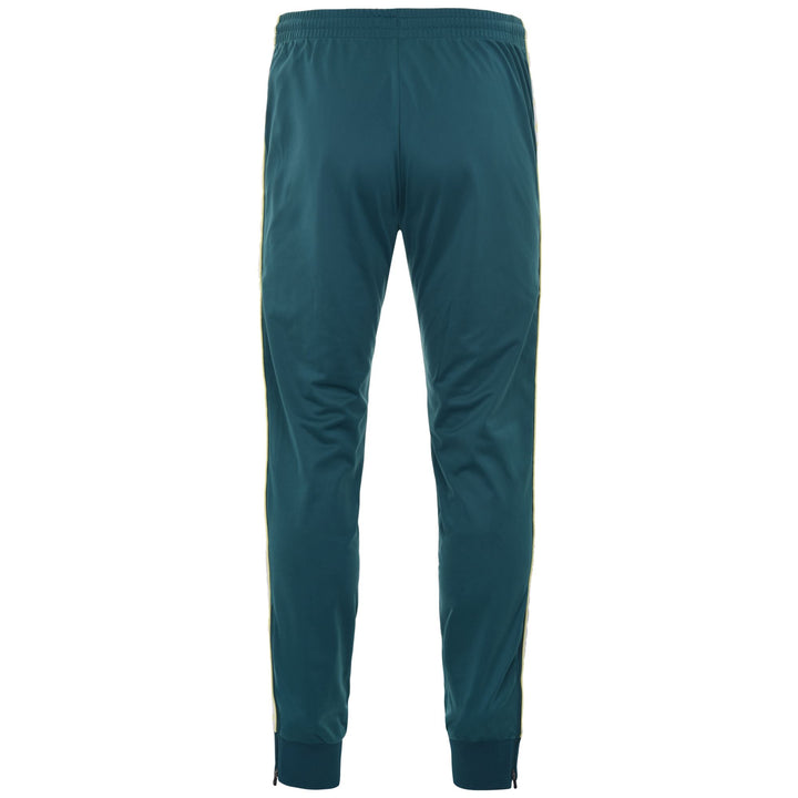 Pants Man 222 BANDA   RASTORIA SLIM Sport Trousers GREEN MINERAL-WHITE-LIME Dressed Side (jpg Rgb)		