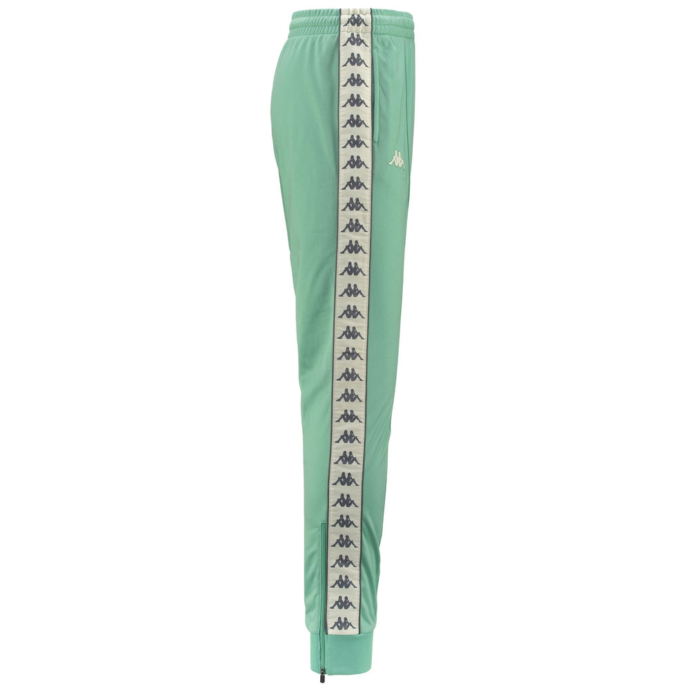 Pants Man 222 BANDA   RASTORIA SLIM Sport Trousers GREEN SAGE-BEIGE-GREY Dressed Front (jpg Rgb)	