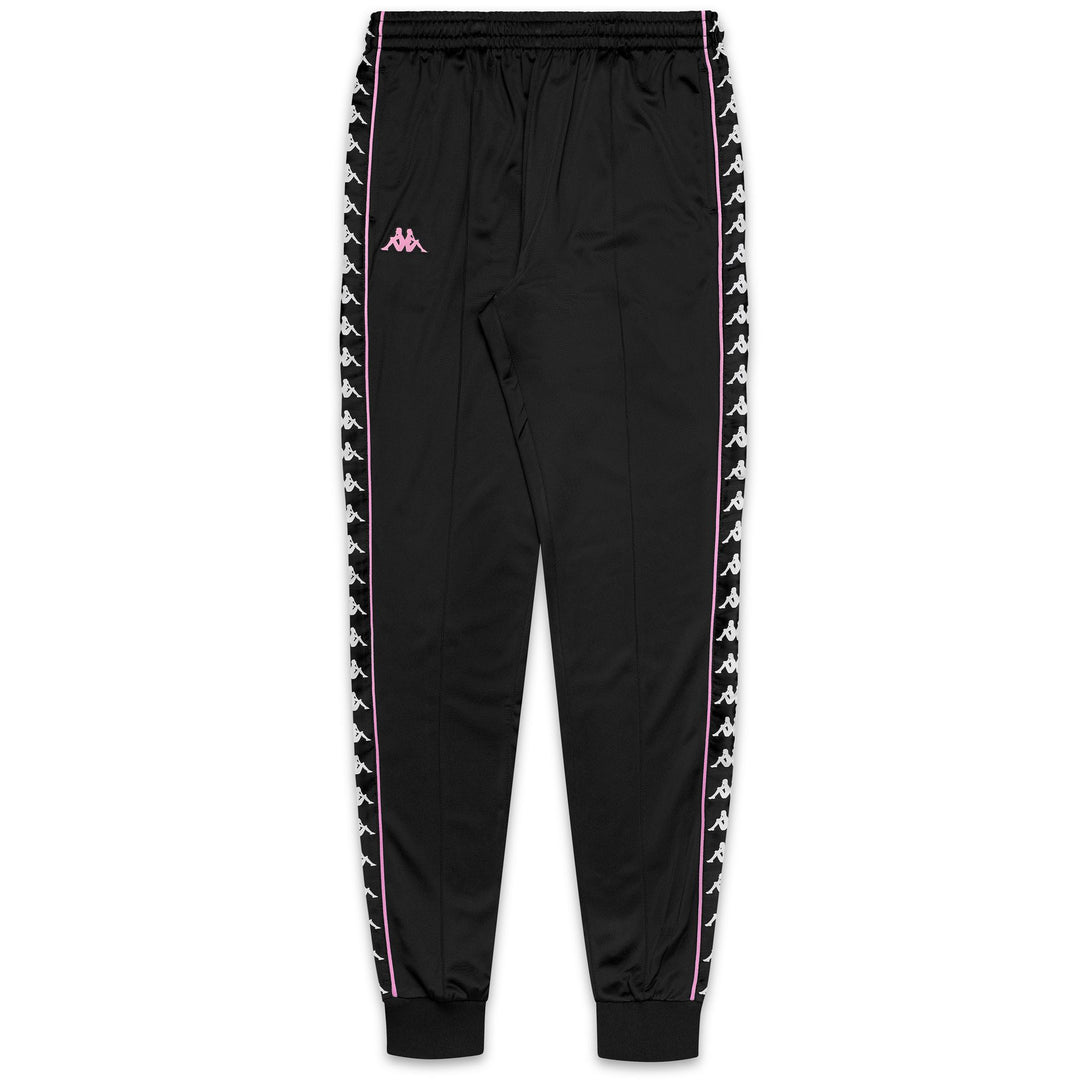 Pantaloni sportivi da uomo slim fit neri in tricot spazzolato 01