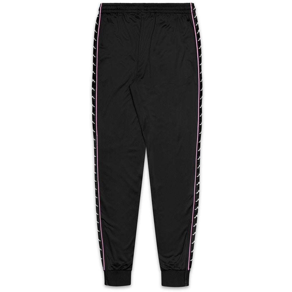 Pantaloni sportivi da uomo slim fit neri in tricot spazzolato 02