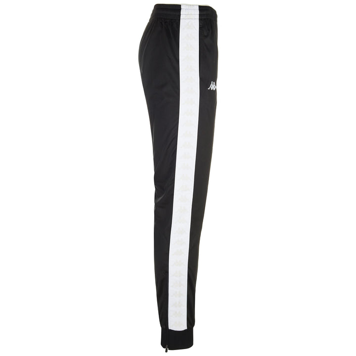 Pants Man 222 BANDA   RASTORIA SLIM Sport Trousers BLACK - WHITE - GREY LT Dressed Front (jpg Rgb)	