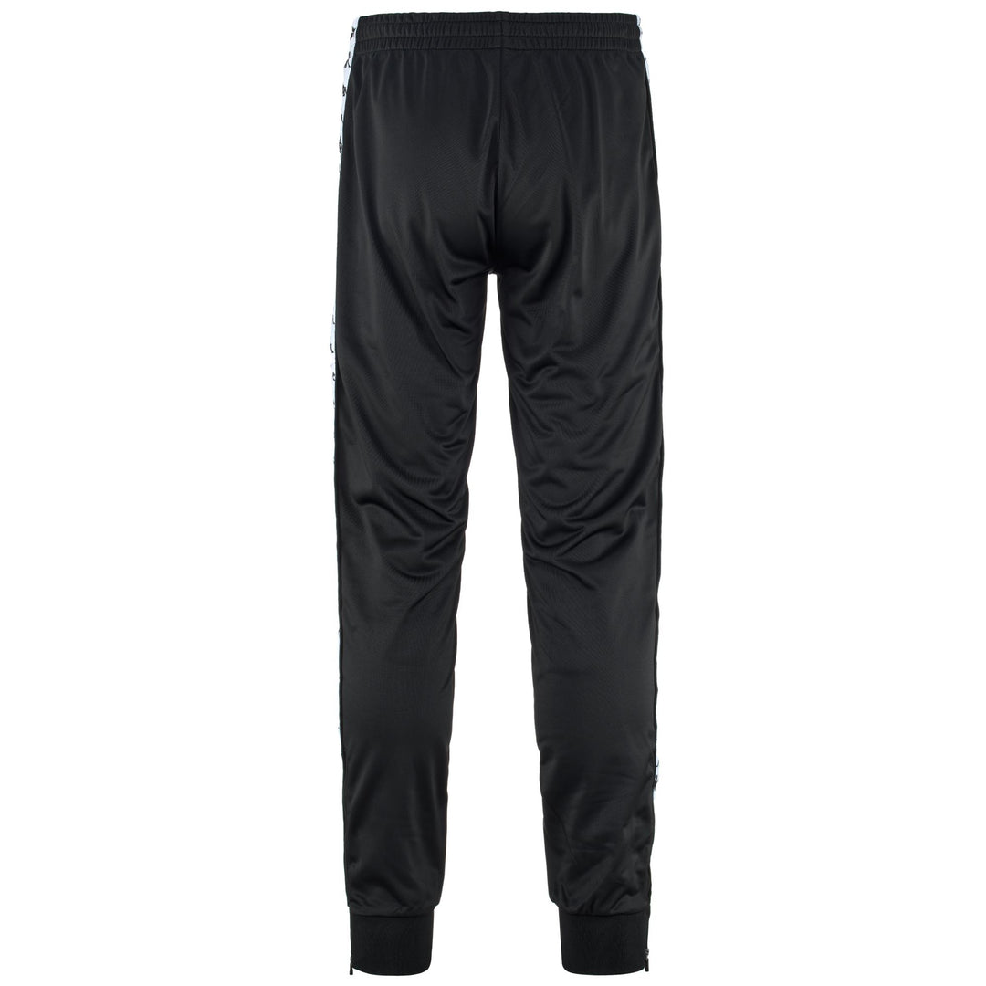 Pants Man 222 BANDA   RASTORIA SLIM Sport Trousers BLACK - WHITE Dressed Side (jpg Rgb)		