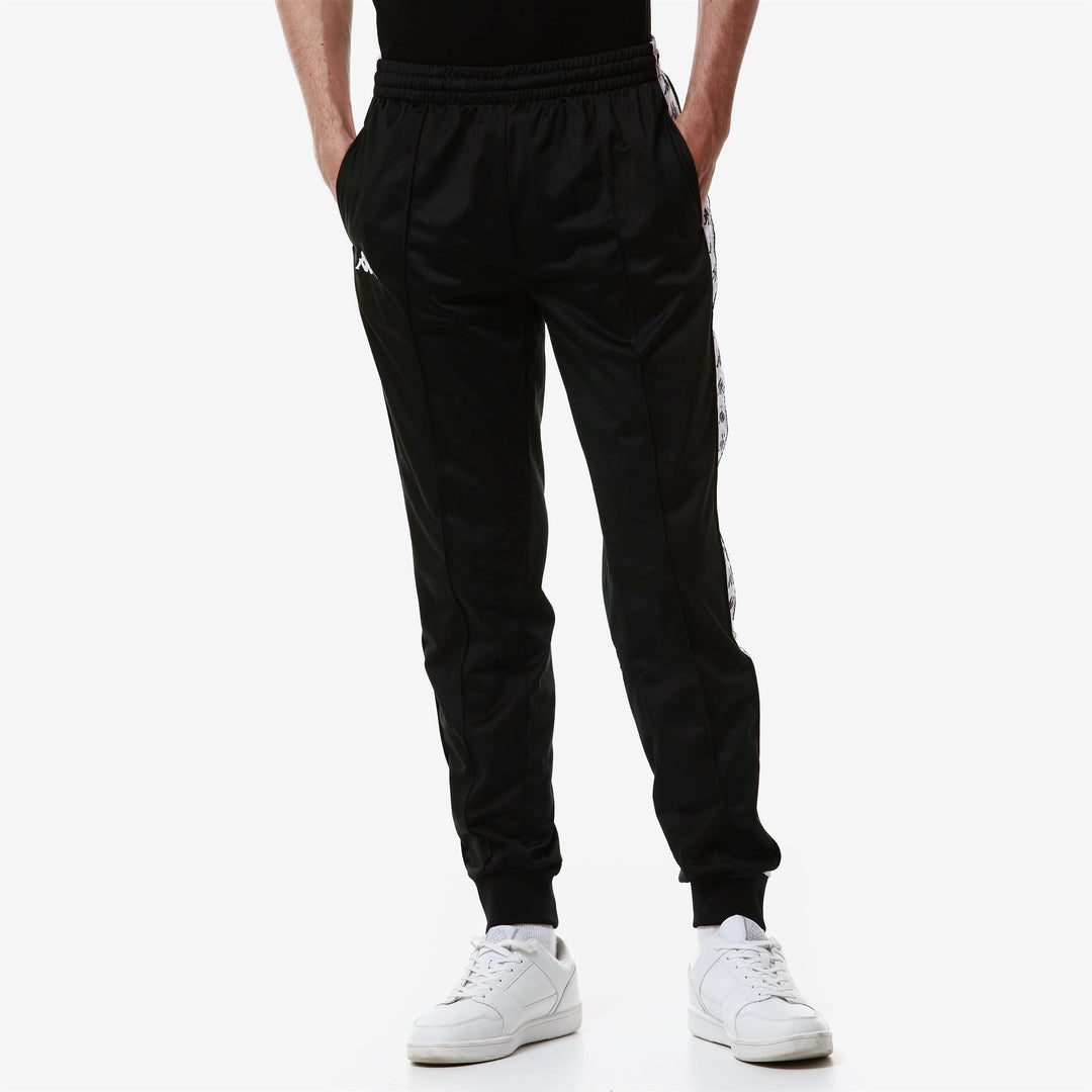 Slim Fit Men's Black Sportswear Pants in Brushed Tricot 01