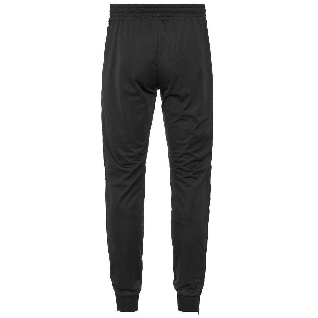 Pantalones deportivos negros de tricot ajustados para hombre con bolsillos laterales main