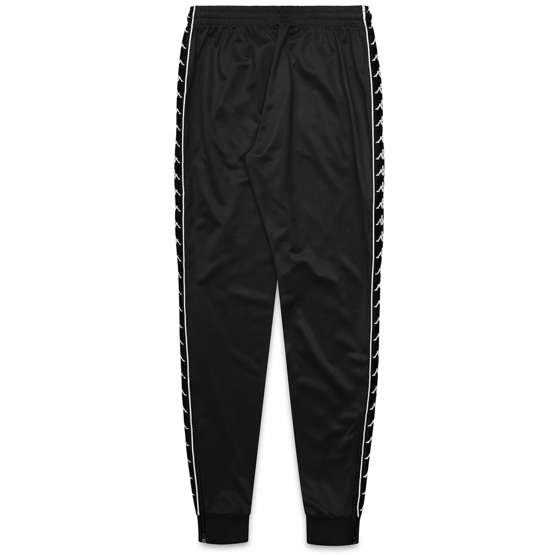 Pantalones deportivos negros de tricot ajustados para hombre con bolsillos laterales main