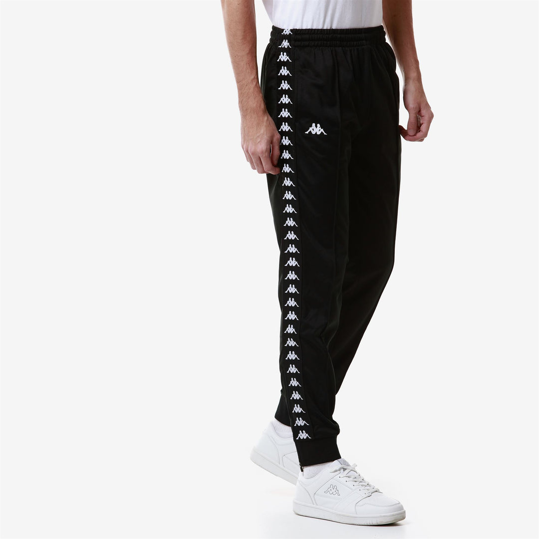 Black Men's Slim Fit Sportswear Tricot Pants with Side Pockets main