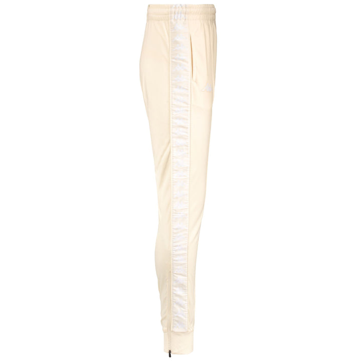 Pants Man 222 BANDA   RASTORIA SLIM Sport Trousers WHITE CREAM - WHITE Dressed Front (jpg Rgb)	