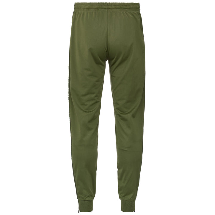 Pants Man 222 BANDA   RASTORIA SLIM Sport Trousers GREEN PARSLEY - WHITE Dressed Side (jpg Rgb)		