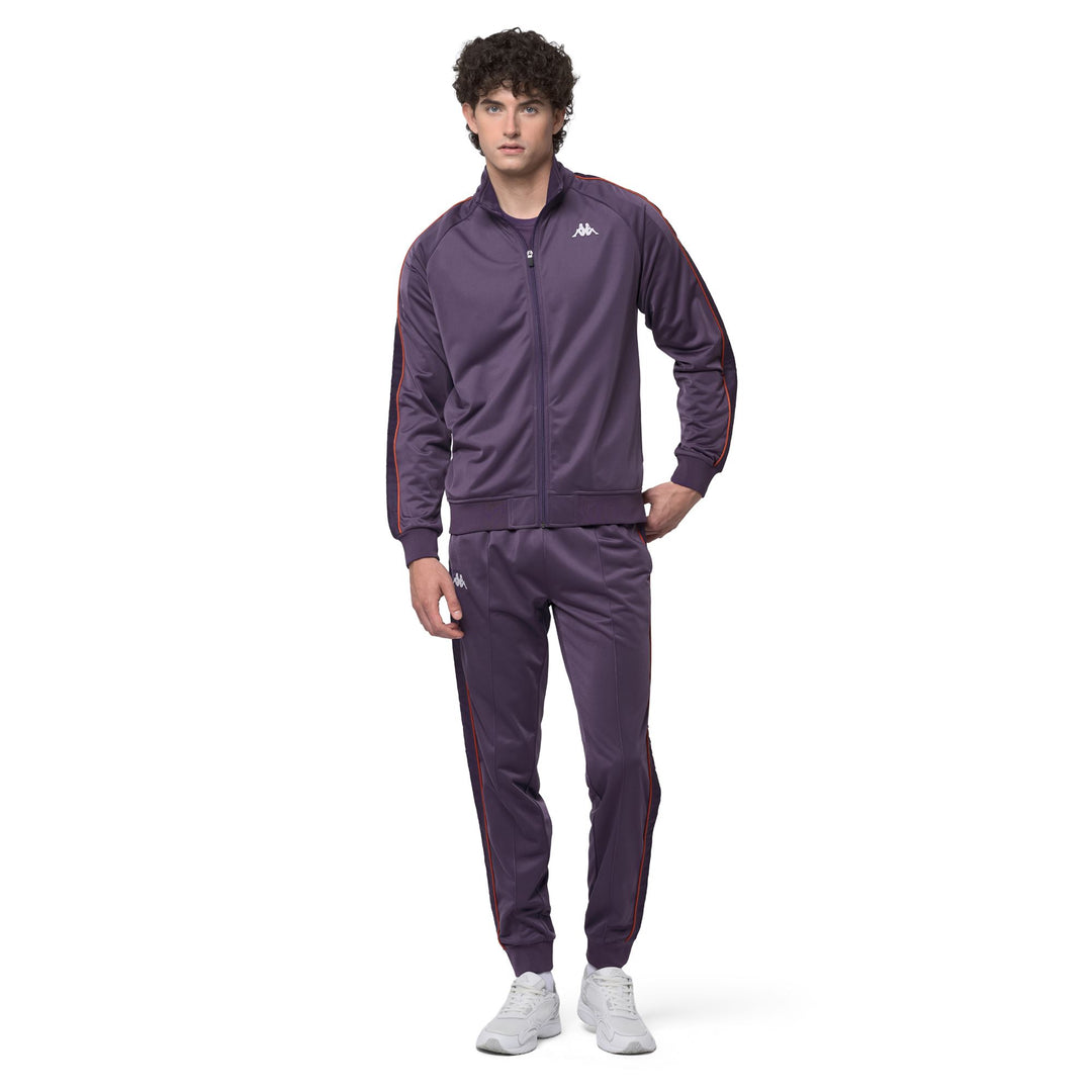 222 BANDA    RASTORIA SLIM - Pants - Sport Trousers - Man - Violet Anil-Red Md Coral main