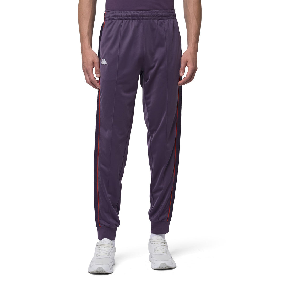 222 BANDA    RASTORIA SLIM - Pants - Sport Trousers - Man - Violet Anil-Red Md Coral main