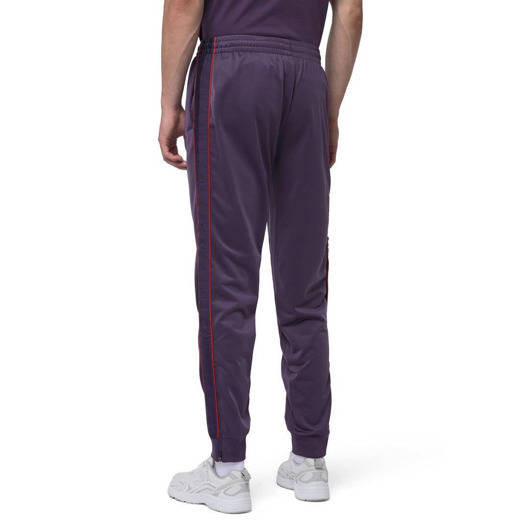 222 BANDA    RASTORIA SLIM - Pants - Sport Trousers - Man - Violet Anil-Red Md Coral main