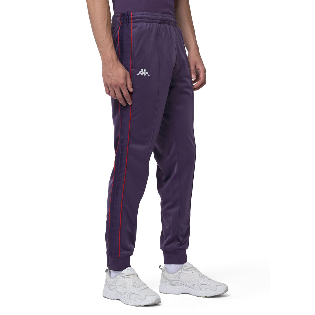 222 BANDA    RASTORIA SLIM - Pants - Sport Trousers - Man - Violet Anil-Red Md Coral main