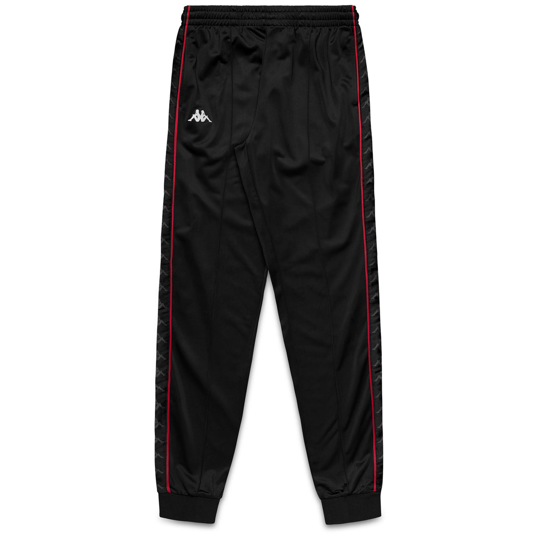 Pantalones deportivos ajustados negros y rojos para hombre 01