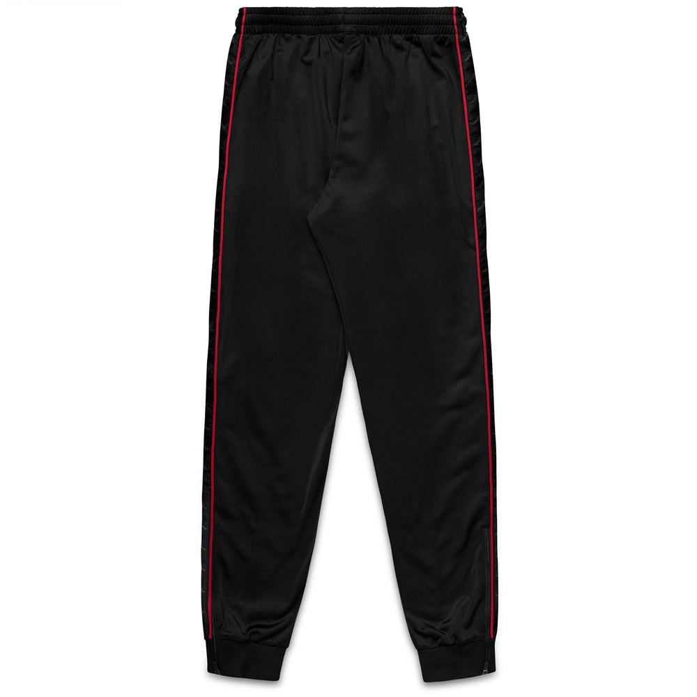 Pantalones deportivos ajustados negros y rojos para hombre 02