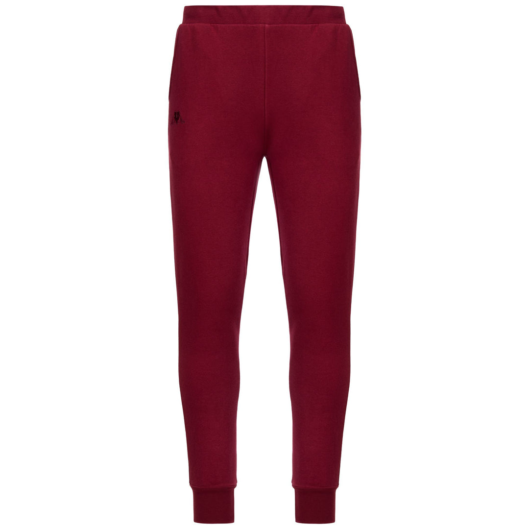 Red Men's Brushed Fleece Sports Trousers with Cuffed Legs 01