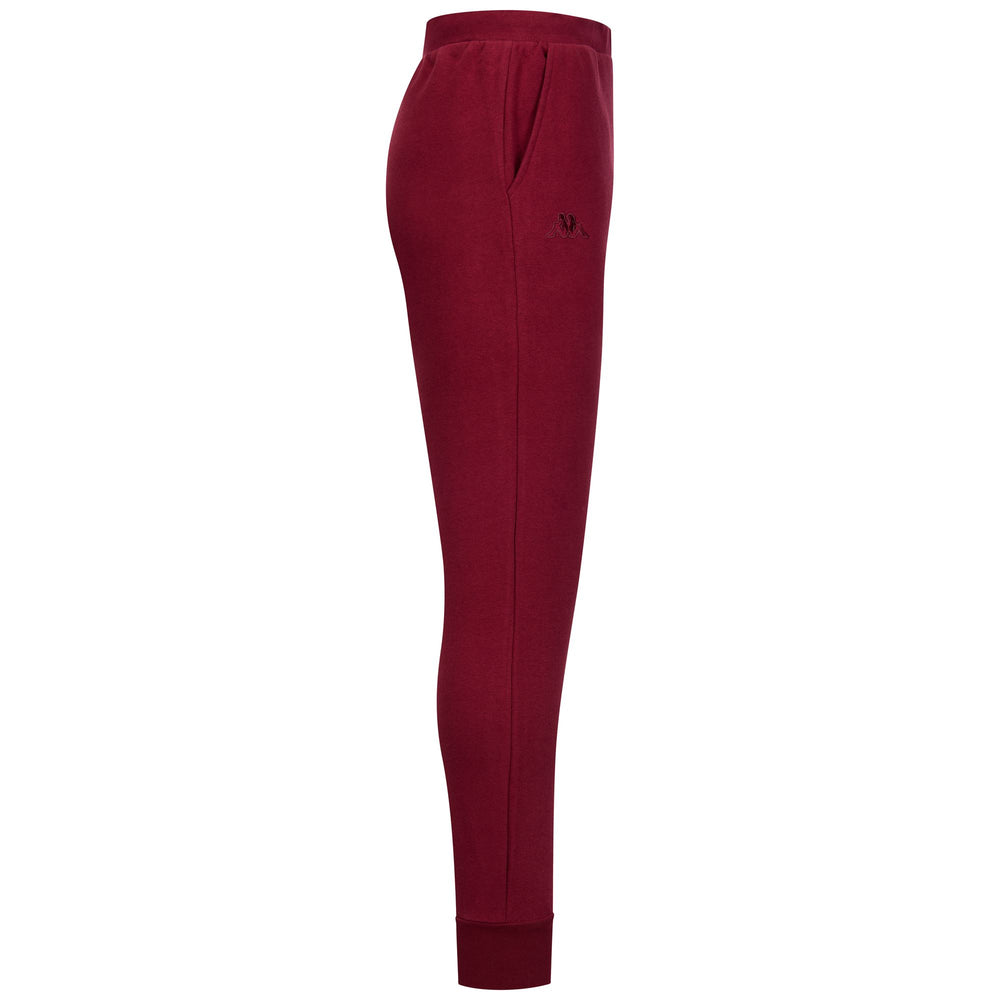 Red Men's Brushed Fleece Sports Trousers with Cuffed Legs 02