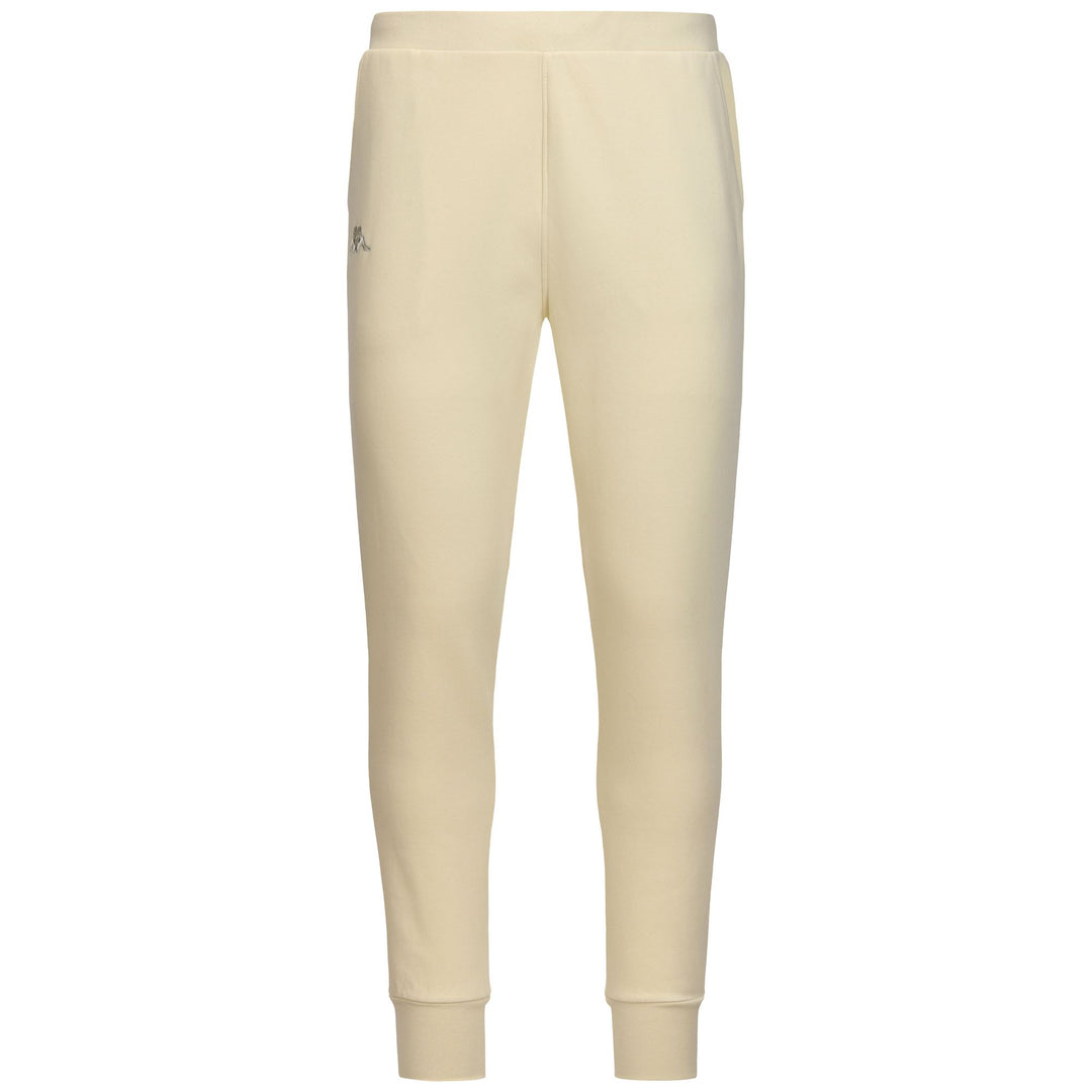 White Men's Fleece Sport Trousers with Pockets 01