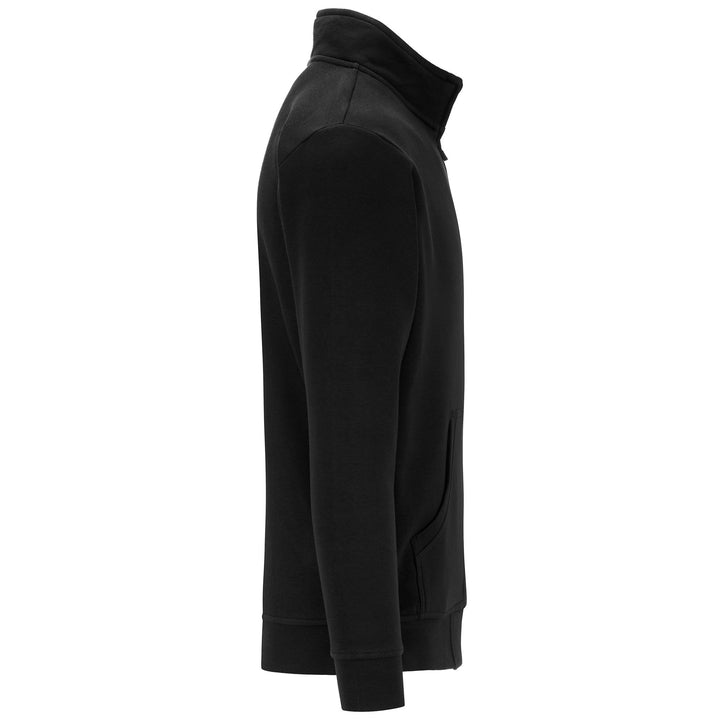 Fleece Man LOGO  KORPO ZENTIL Jacket BLACK Dressed Front (jpg Rgb)	