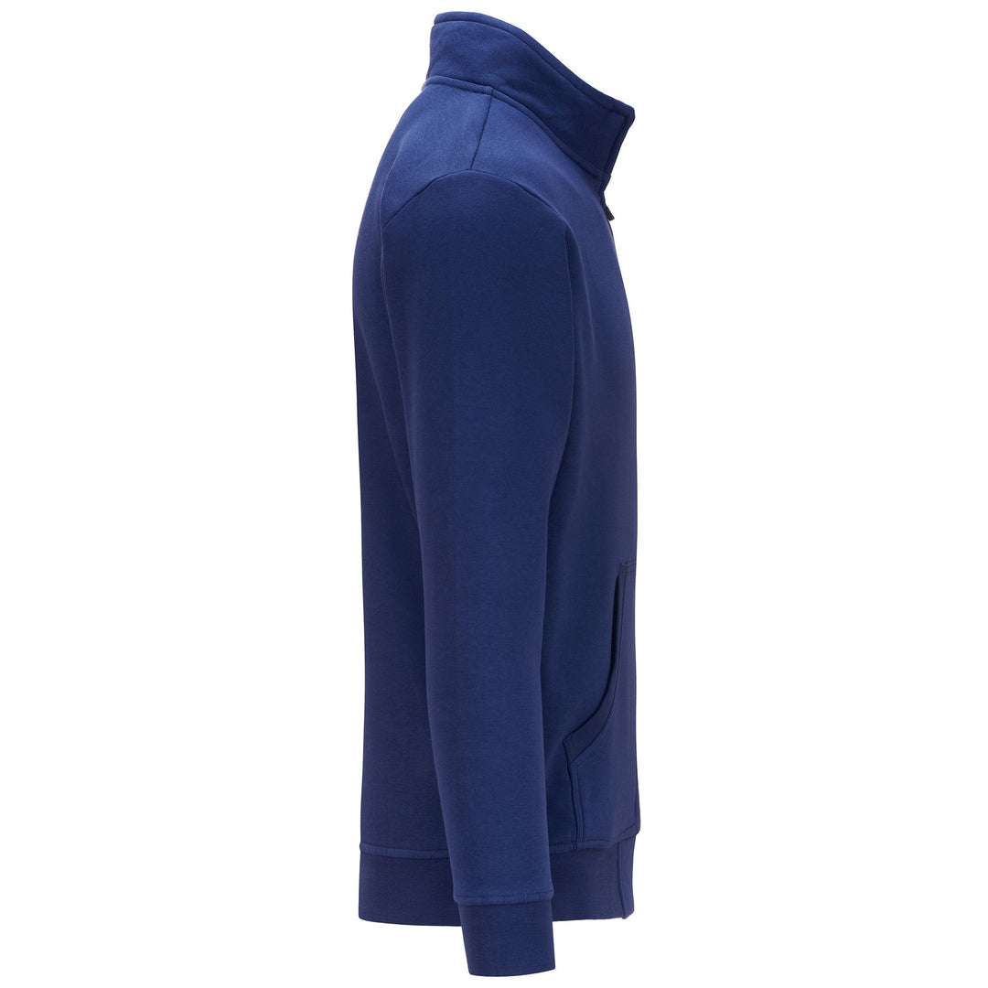 Fleece Man LOGO  KORPO ZENTIL Jacket BLUE TWILIGHT Dressed Front (jpg Rgb)	