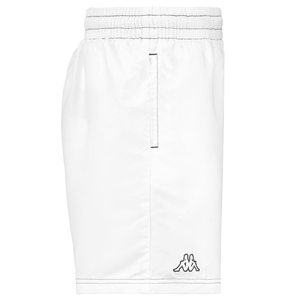 Grey White Men's Sportstyle Swimming Trunks. 02