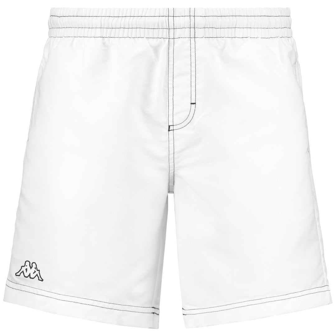 Grey White Men's Sportstyle Swimming Trunks. 01