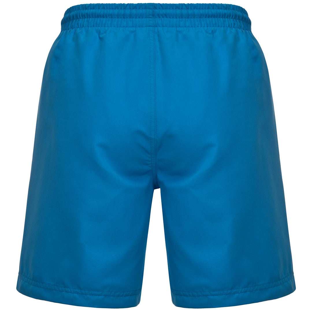 Maillot de bain homme bleu, coupe classique, en microfibre tissée main