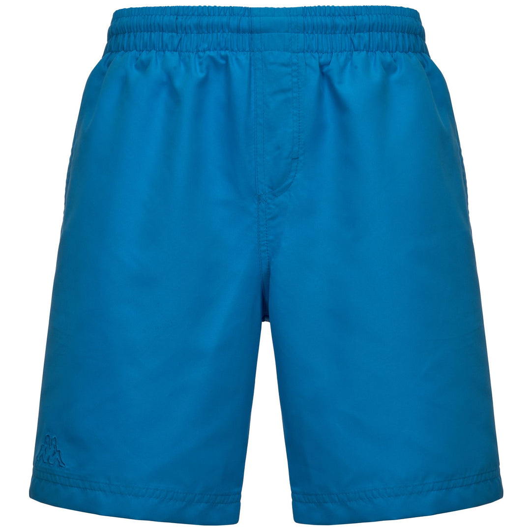 Bañador azul de corte regular para hombre en microfibra tejida. 01