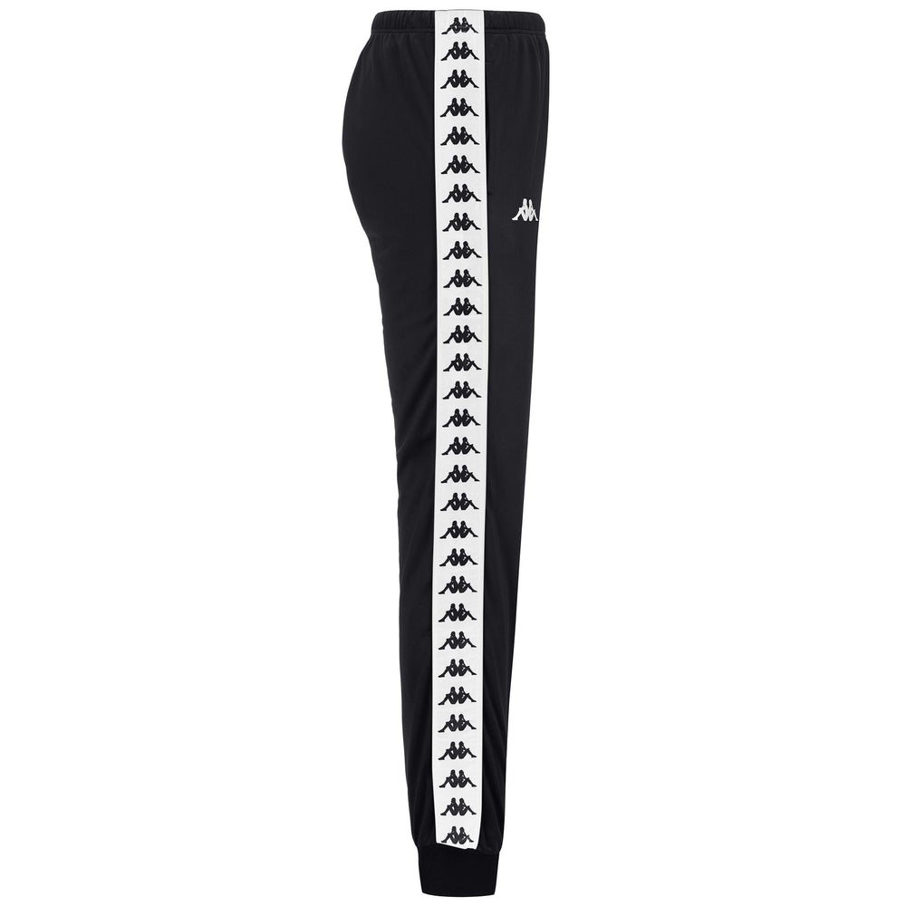 Pantaloni sportivi slim fit da donna neri in tricot spazzolato 02