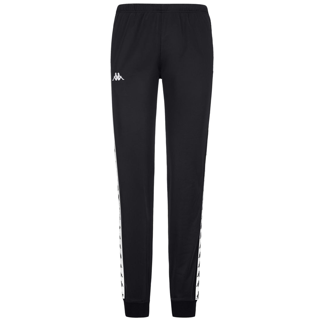 Pantaloni sportivi slim fit da donna neri in tricot spazzolato 01