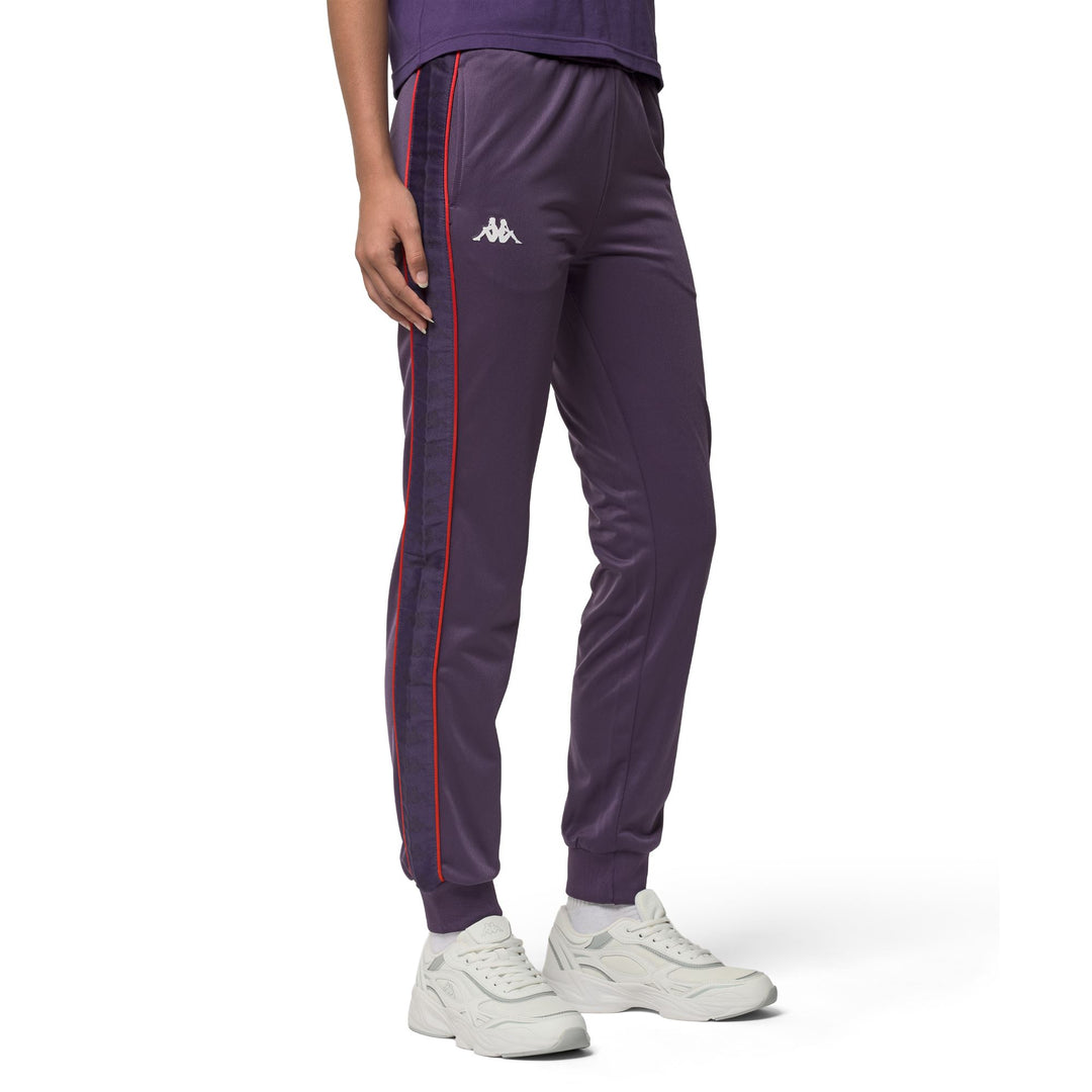 Pantalon de sport slim fit pour femme Violet en tricot brossé main
