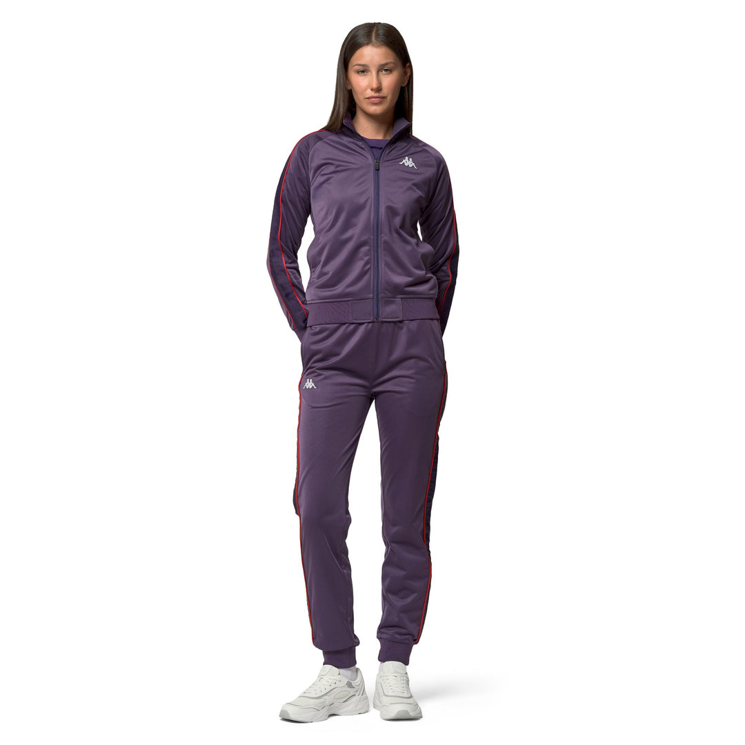 Pantalon de sport slim fit pour femme Violet en tricot brossé main
