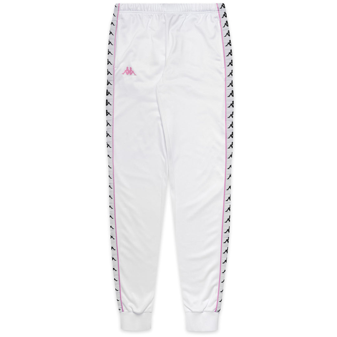 Pantalones deportivos ajustados para mujer en gris y rosa 01